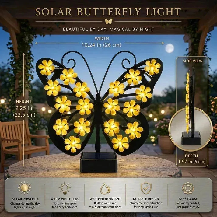 Solar Butterfly Light Elegant Glow for Your Outdoor Space