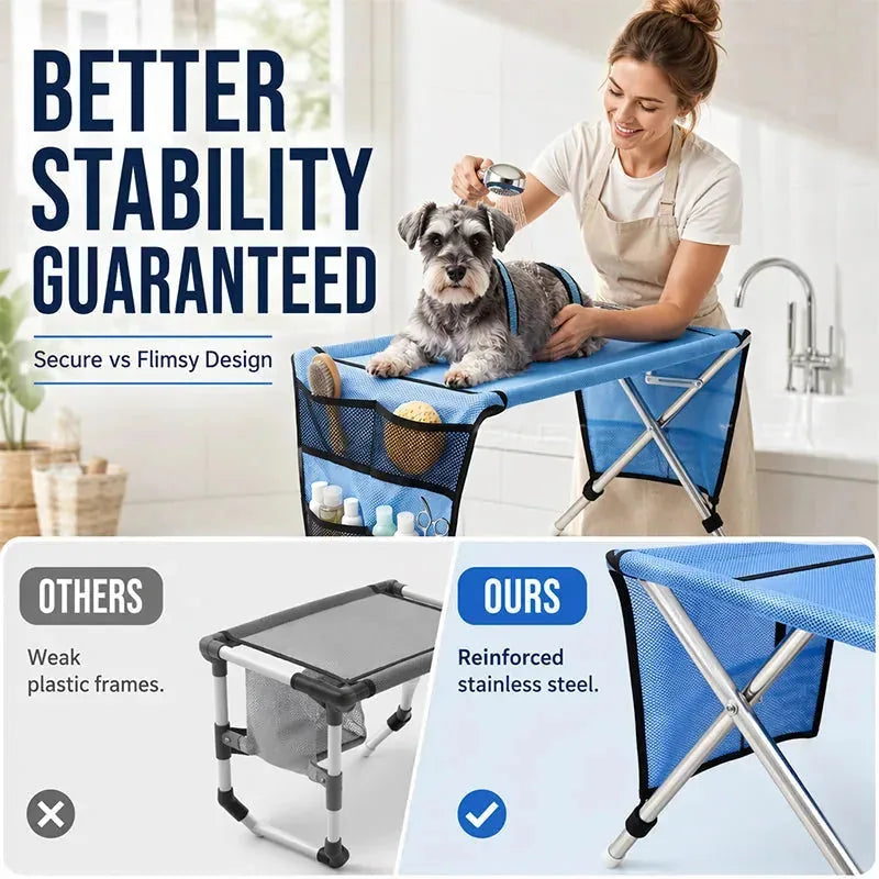 Foldable Pet Grooming and Bath Support Bed