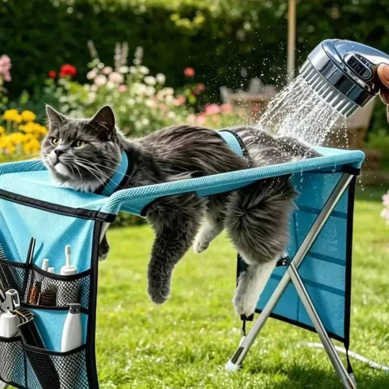 Foldable Pet Grooming and Bath Support Bed