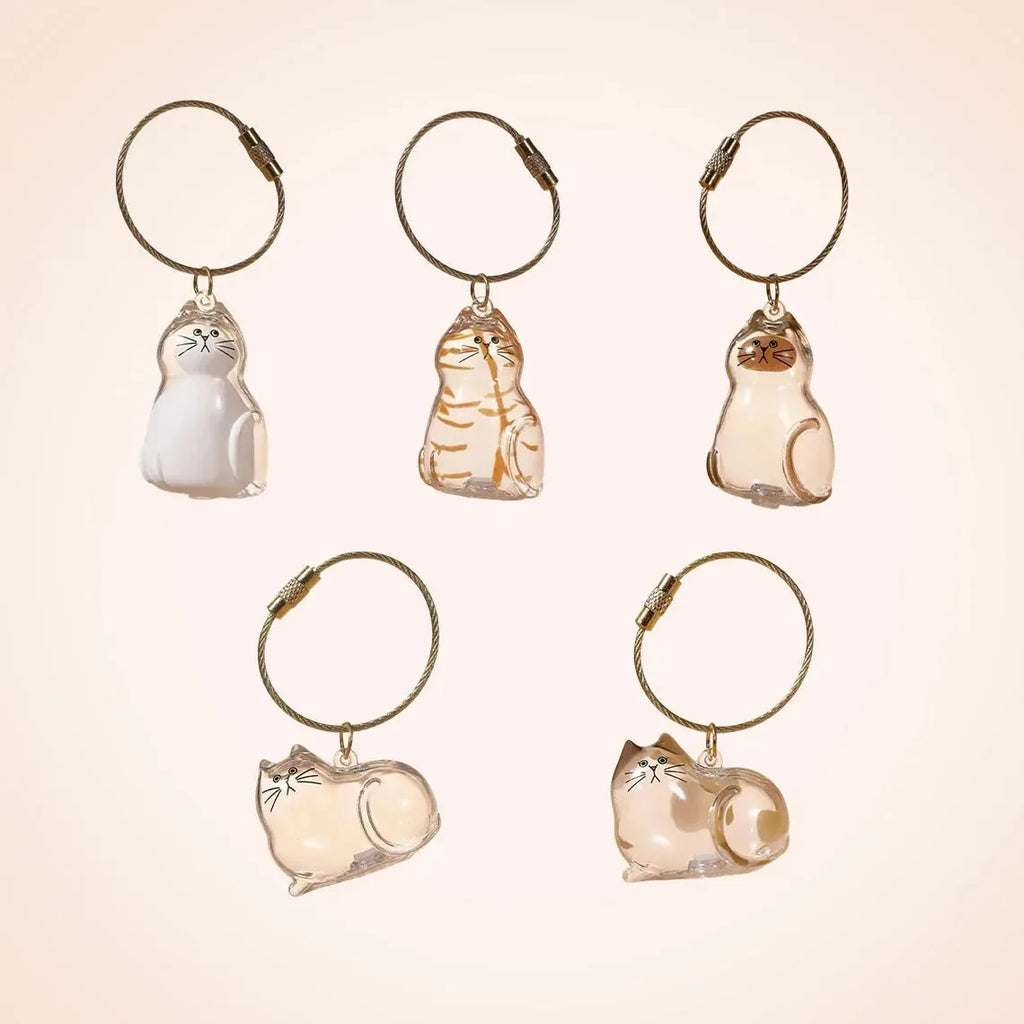 Pet Hair Keepsake Capsule Keychain for Cat & Dog Lovers -5Pcs