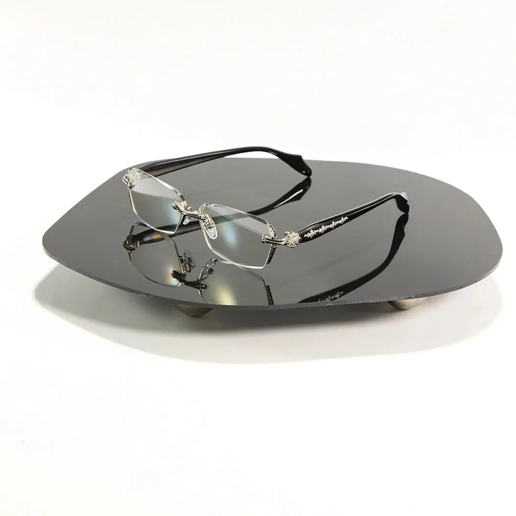 Rimless Metal Anti-Blue Light Reading Glasses 2 Pcs