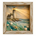 Coastal Lighthouse Glass Shadow Box Night Light