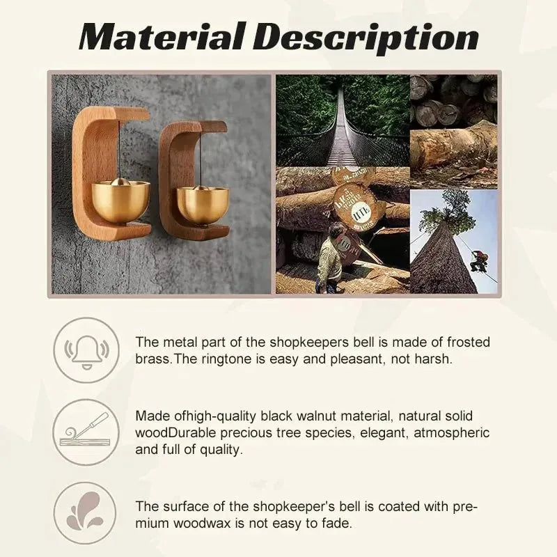 Siopsrl– Wood Door Chime with Magnetic Base-2PCS