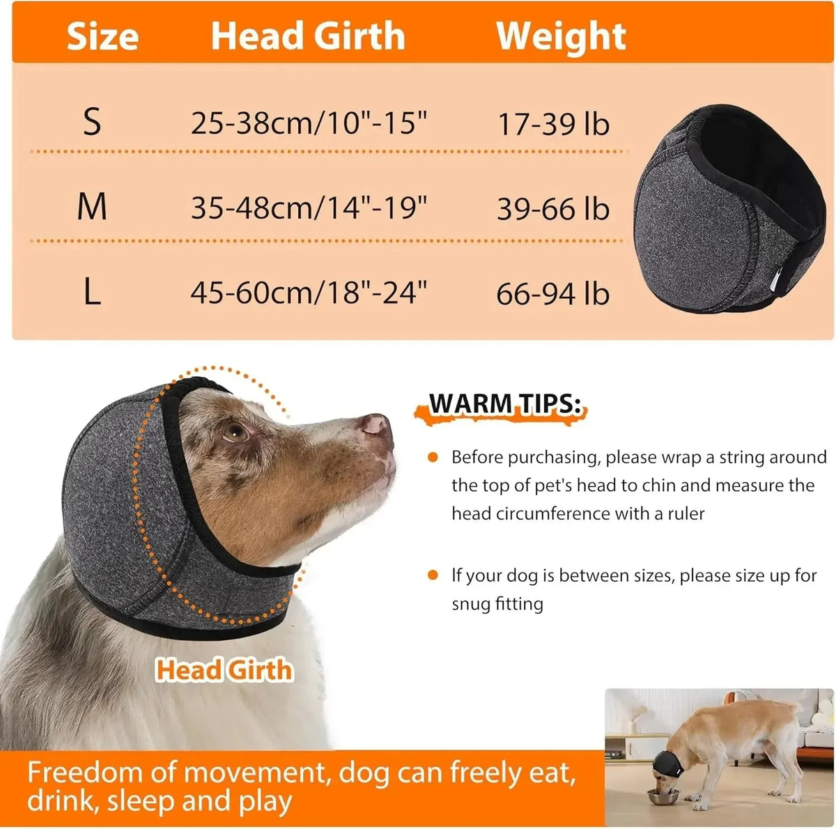SiopsrlDog Calming Ear Wrap-2 PCS