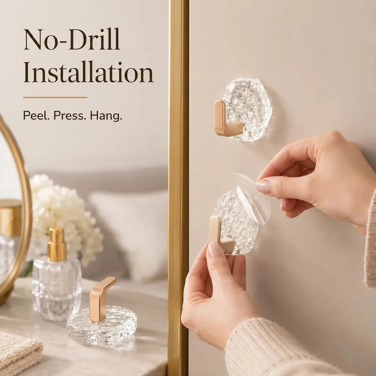 10-Pack Heavy-Duty Adhesive Hooks – Strong Hold. No Drilling