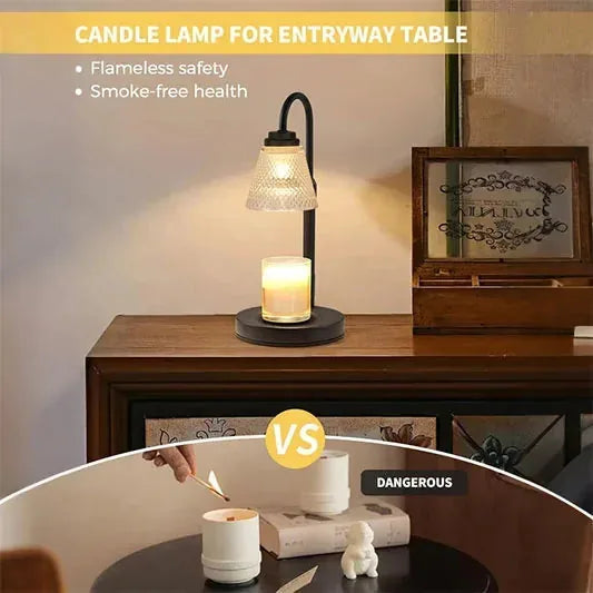 Cozy Candle Warmer Lamp with Timer & Dimmable Light
