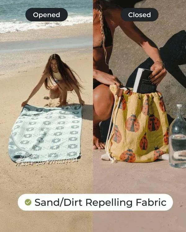2-in-1 Convertible Towel & Backpack with Inner Zip Pocket & Sand-Repelling Fabric– Pre-Sale