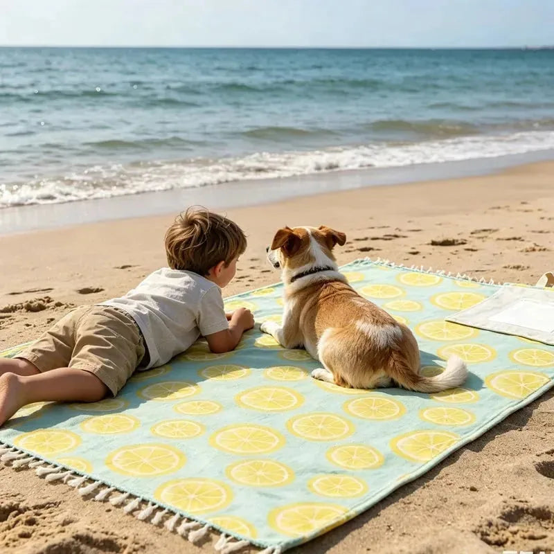 2-in-1 Convertible Towel & Backpack with Inner Zip Pocket & Sand-Repelling Fabric– Pre-Sale