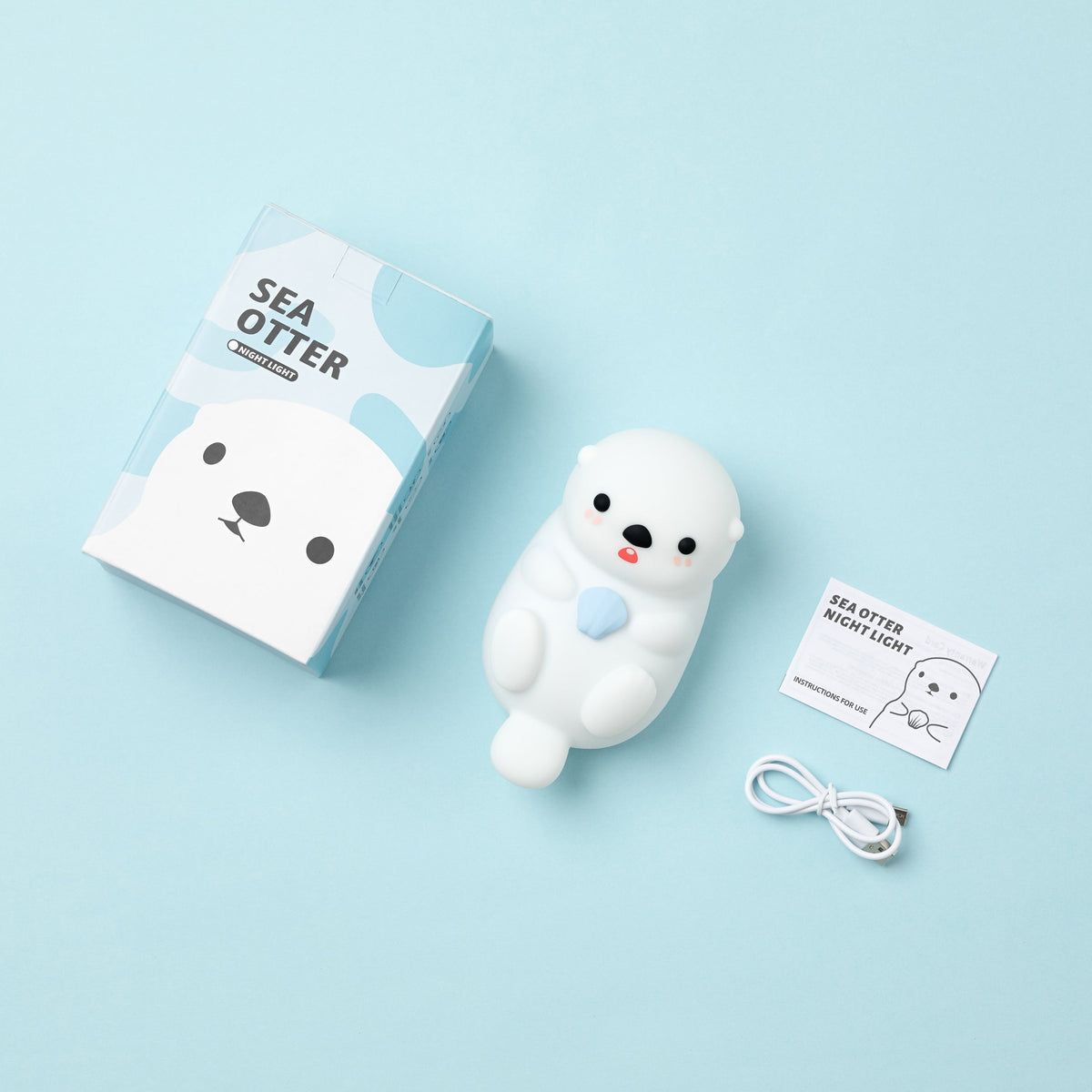 Maetiva® Otter Squishy Silicon LED Night Light Limited - Tap Lamp, Best Gift for Kids and Girls