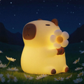 Maetiva® Flower Capybara Squishy Silicone Night Light - Perfect Gift for Kids and Girls