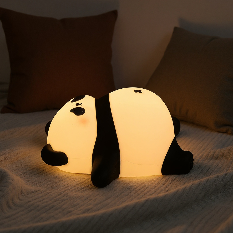 Maetiva® Napping Panda Breathing Squishy Silicone Companion Sound LED Night Light Perfect Gift