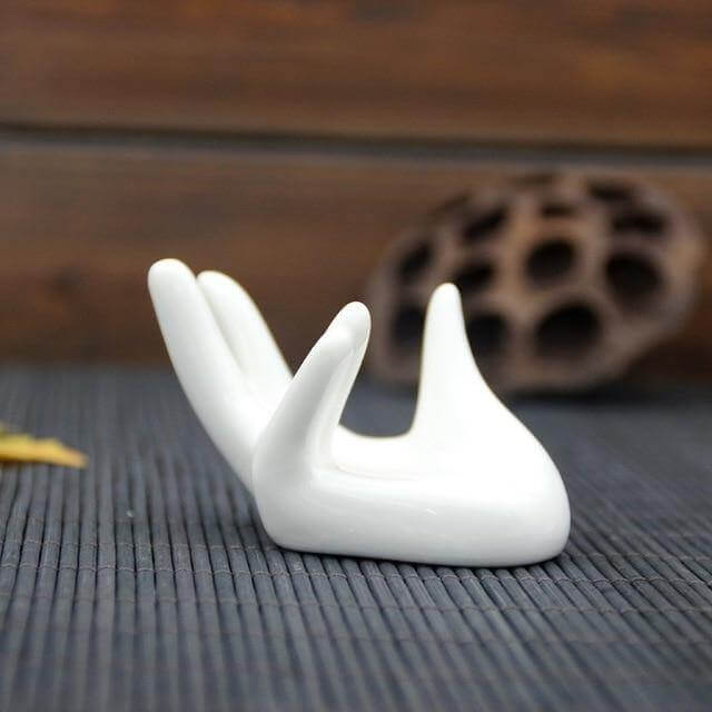 Hand Shape Ceramic Egg Cup Holder