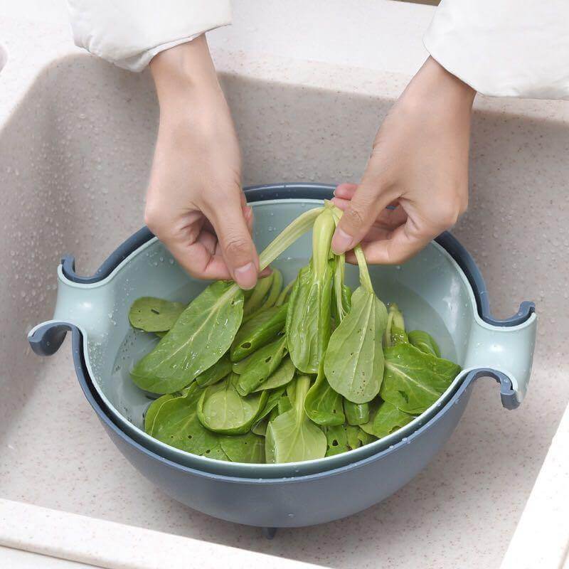 Pastel Double Drain Basket Bowl