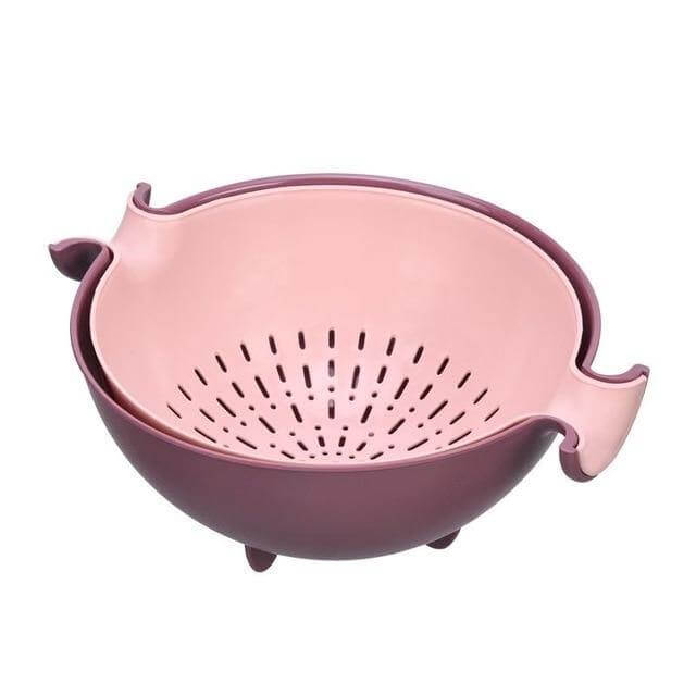 Pastel Double Drain Basket Bowl