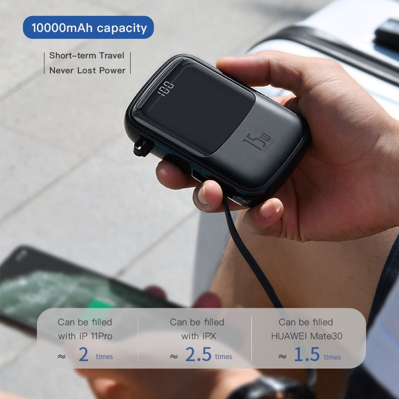 Built-in Charger Mini Power Bank