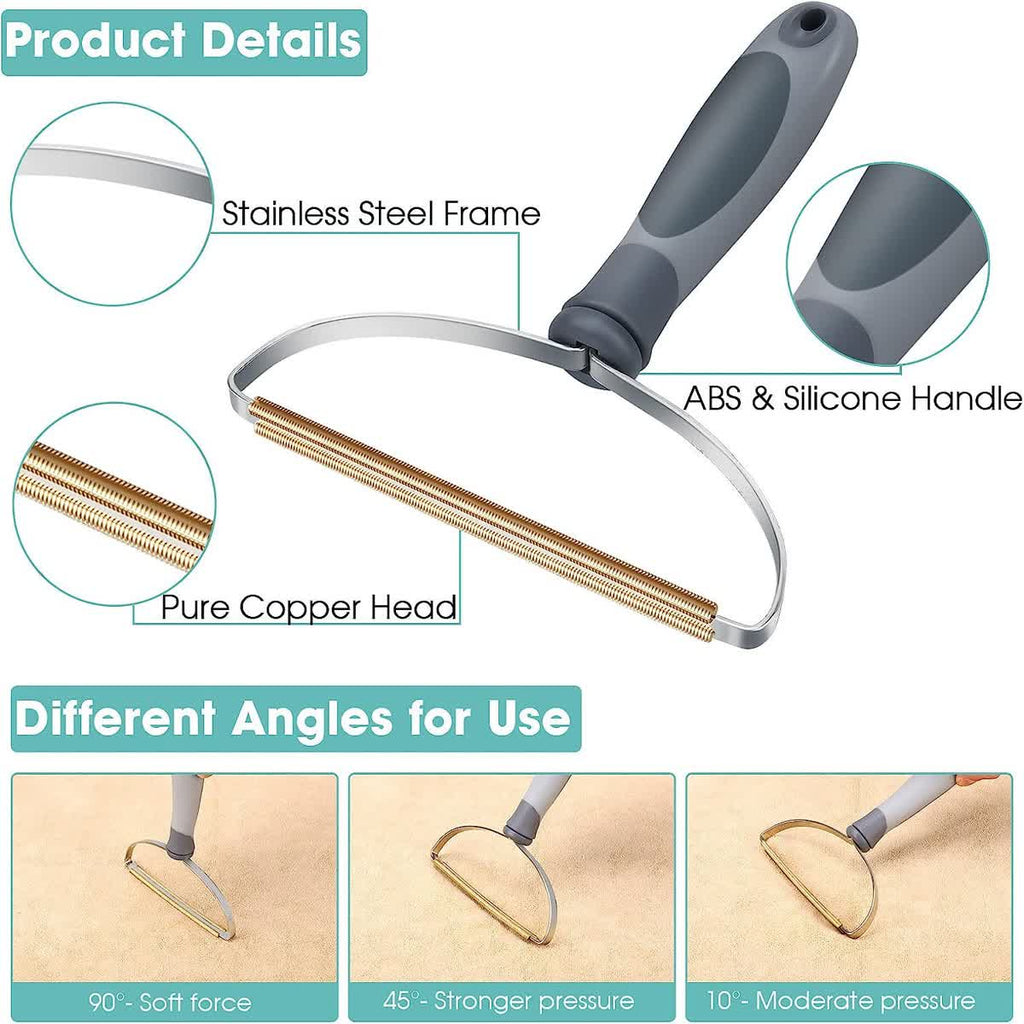 Maetiva Copper Rake — Pet Hair Remover for Carpet, Car Mats & Stairs