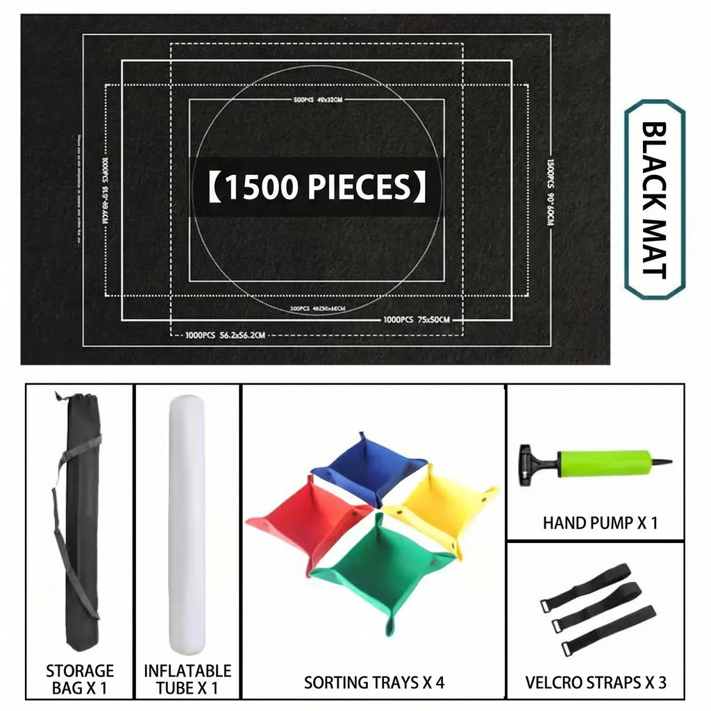 6 Pcs Puzzle Mat Set for Up to 1500 Pieces