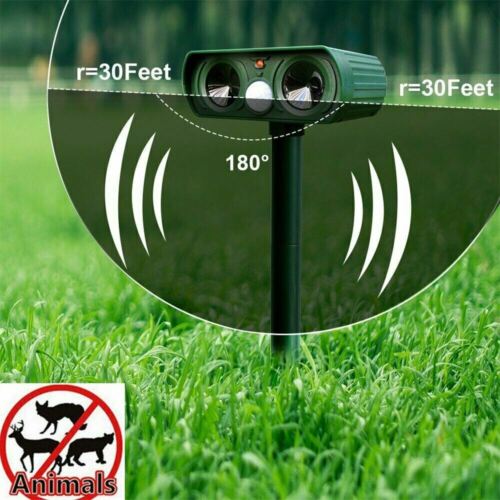 Solar Powered Animal Repeller with Infrared Sensor for Yard & Garden