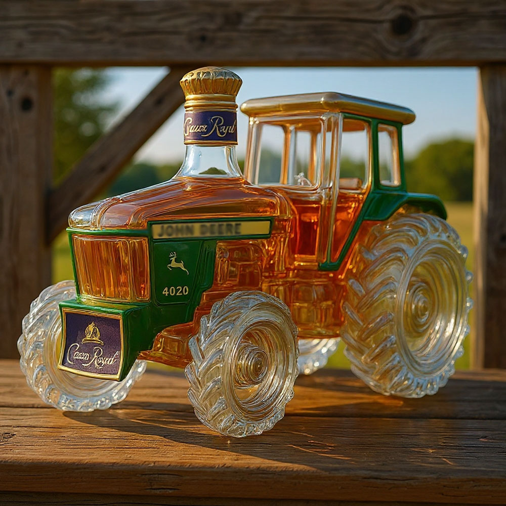 14020 Tractor Glass Whiskey Bottle
