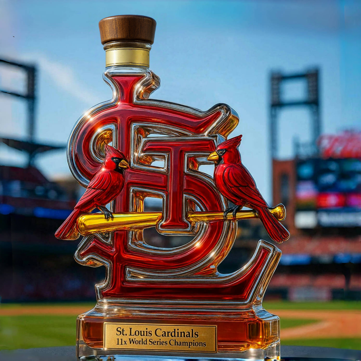St. Louis Cardinals Whiskey Bottle