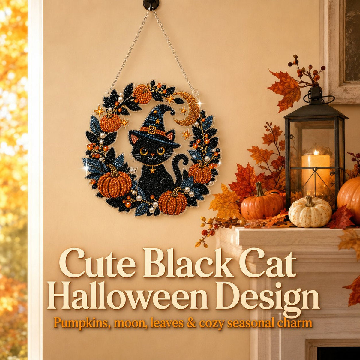 DIY Halloween Diamond Painting Hanging Ornament Kit