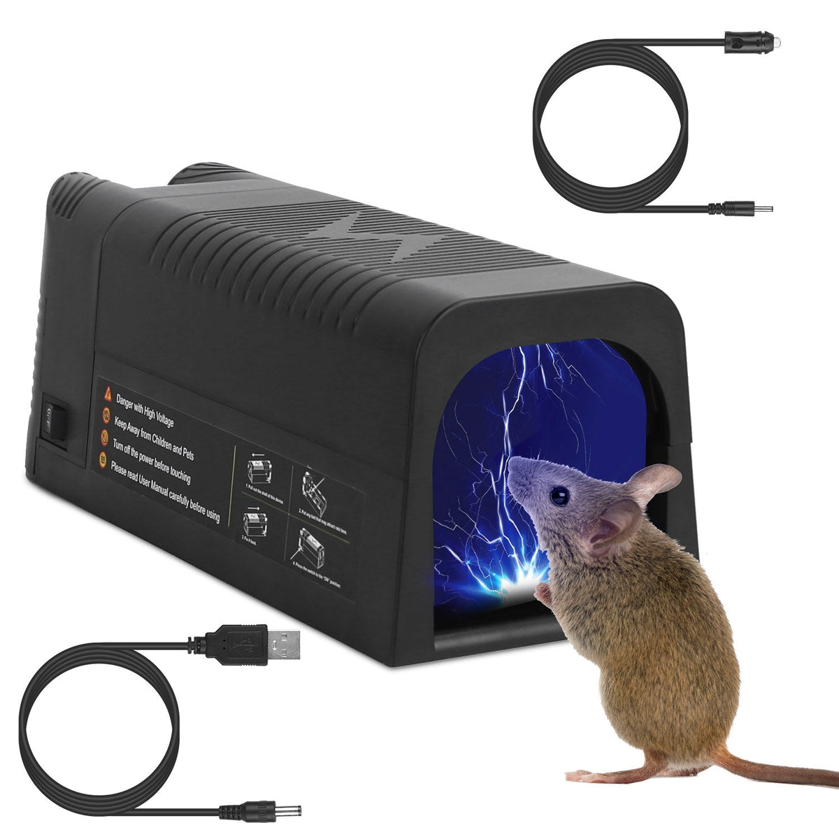 Electric Rat Trap – Rechargeable 1800V Shock Mouse Killer