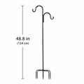 Double Shepherds Hooks for Outdoor, Heavy Duty Bird Feeder Pole, 2 Pack