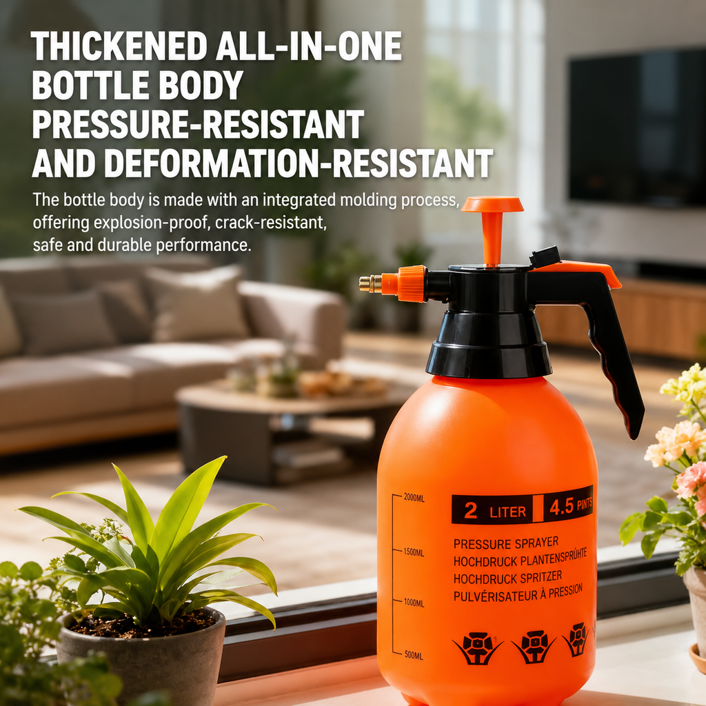 2L Handheld Pressure Sprayer for Plants Garden Watering and Cleaning