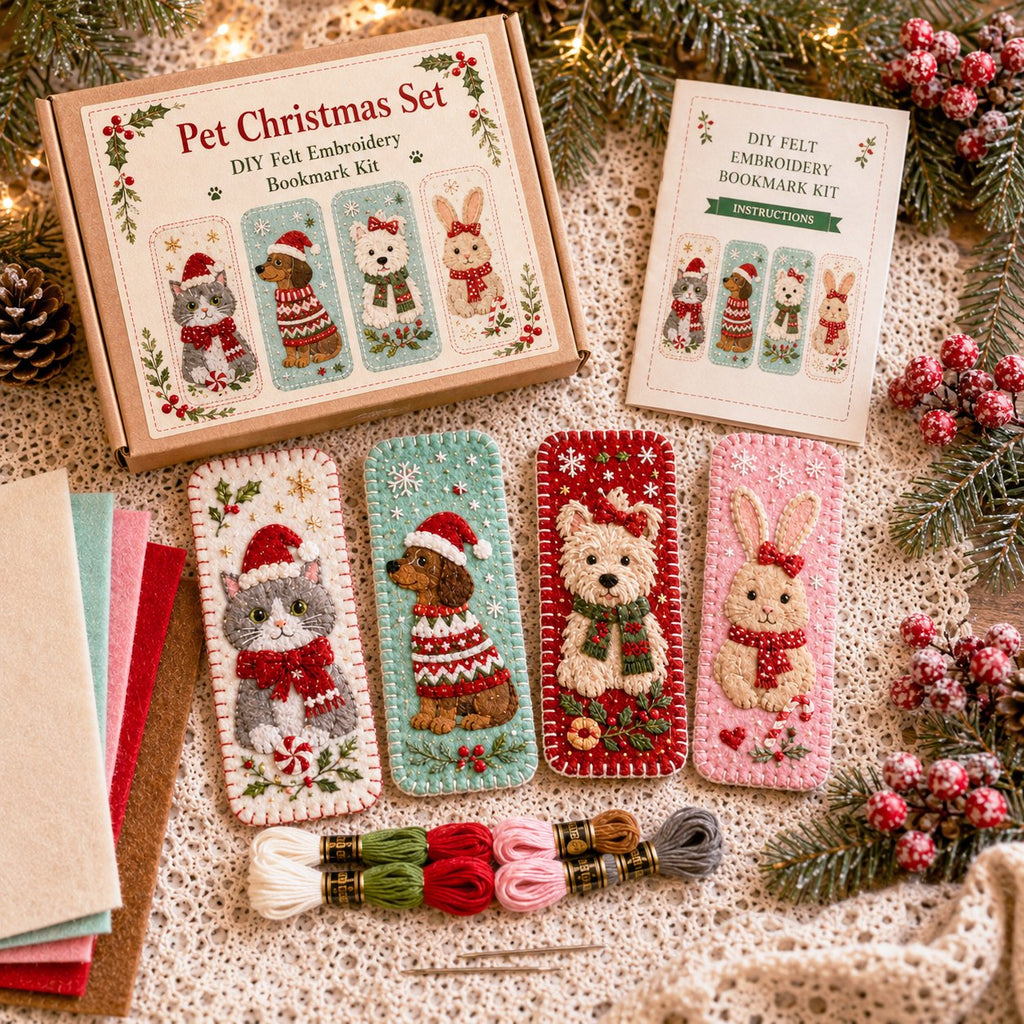 DIY Felt Embroidery Bookmark Kit