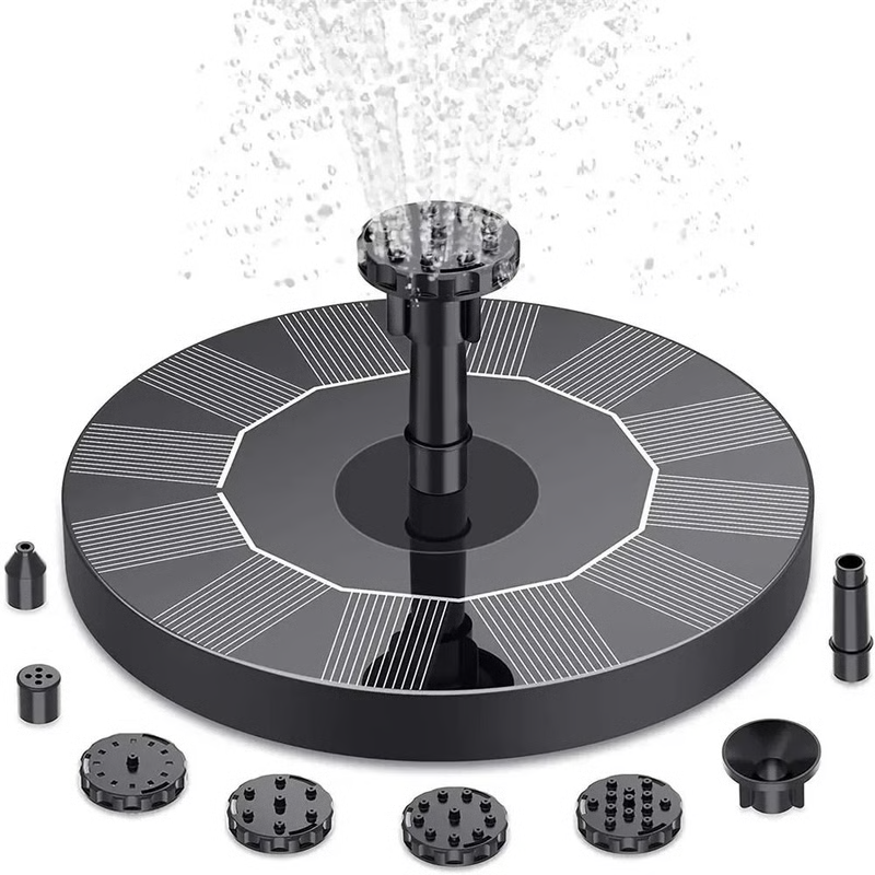 Solar Floating Fountain Pump Garden Water Fountain for Bird Bath Pond and Pool