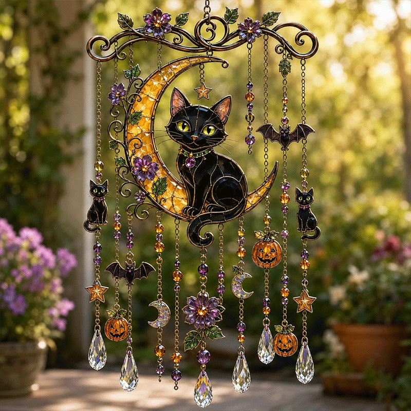 Halloween Crystal Suncatcher Wind Chime - 7 Designs