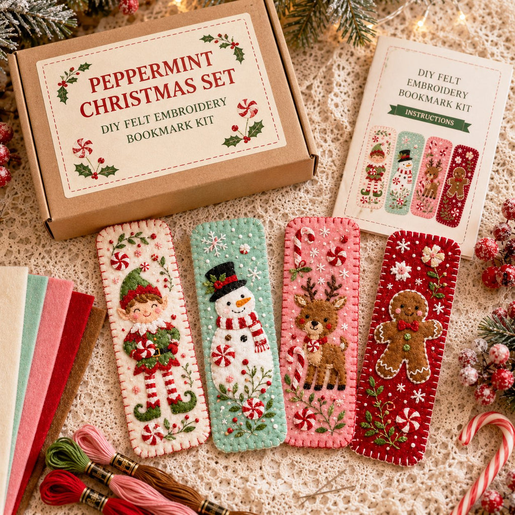 DIY Felt Embroidery Bookmark Kit