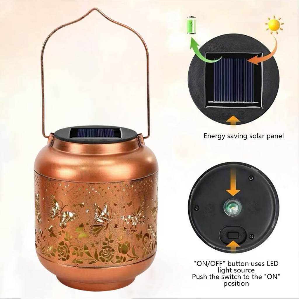 Butterfly Solar Lantern – Outdoor Hanging Garden Decor for Patio Yard