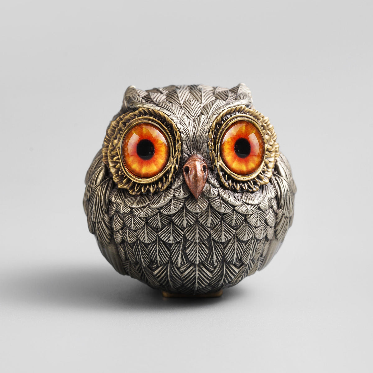 Bronze Owl Figurine for Shelf Desk Home Decor