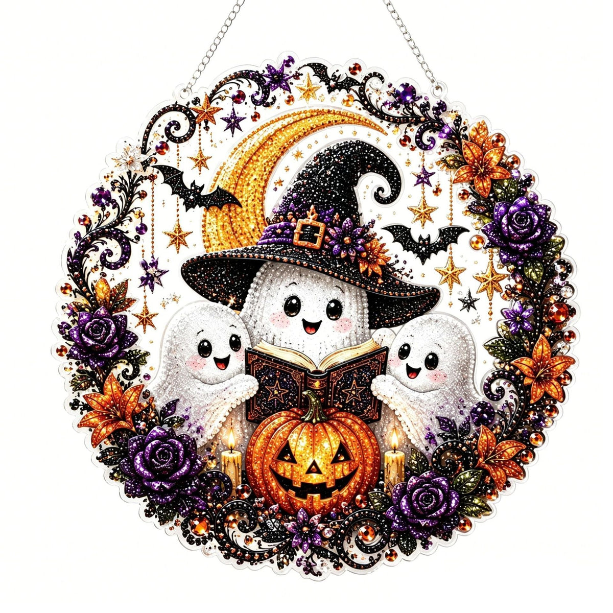 DIY Halloween Diamond Painting Hanging Ornament Kit