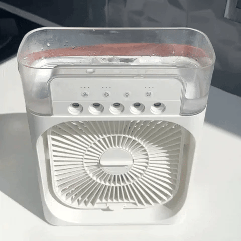 Mini Ice Misting Fan with Humidifier USB Rechargeable Desk Fan