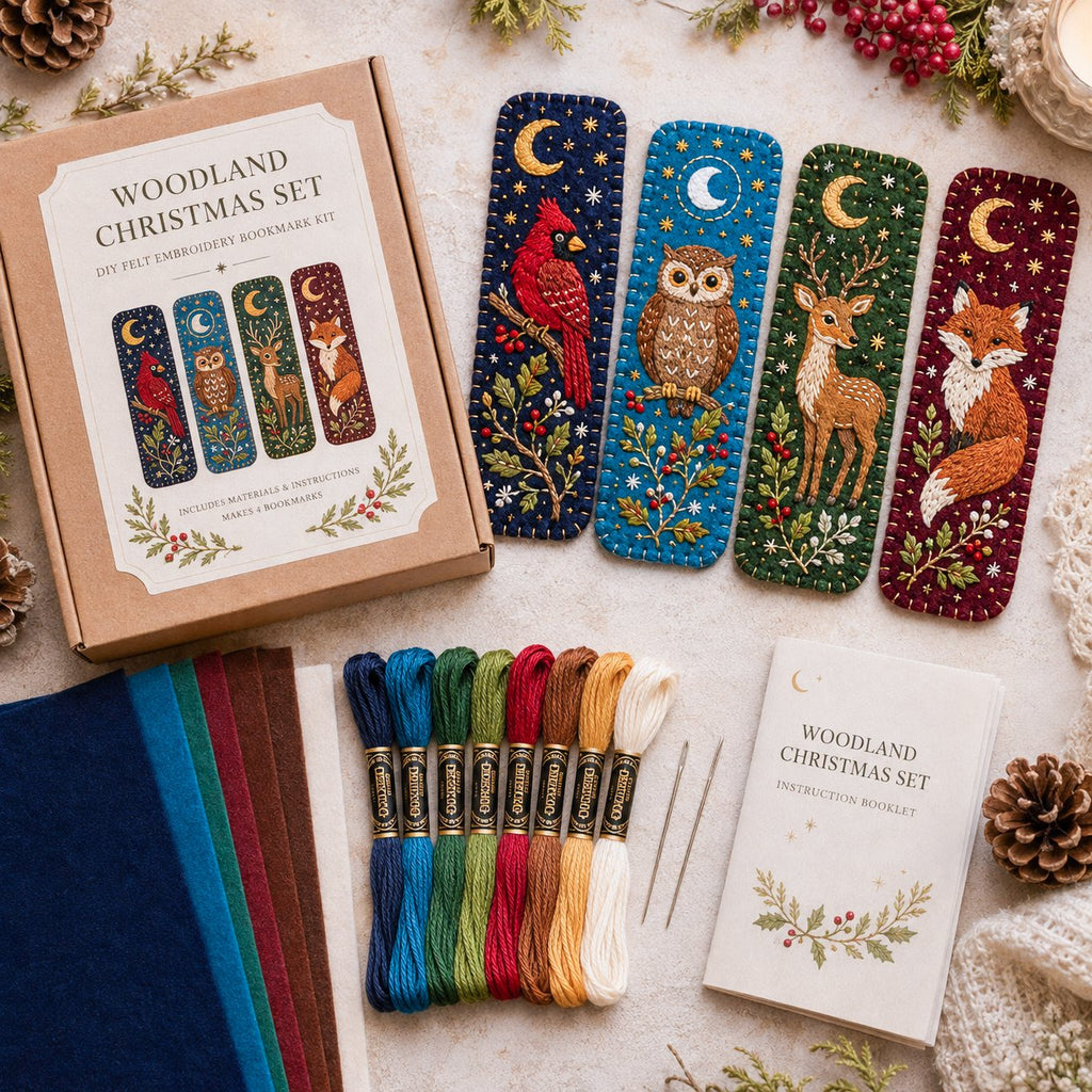 DIY Felt Embroidery Bookmark Kit