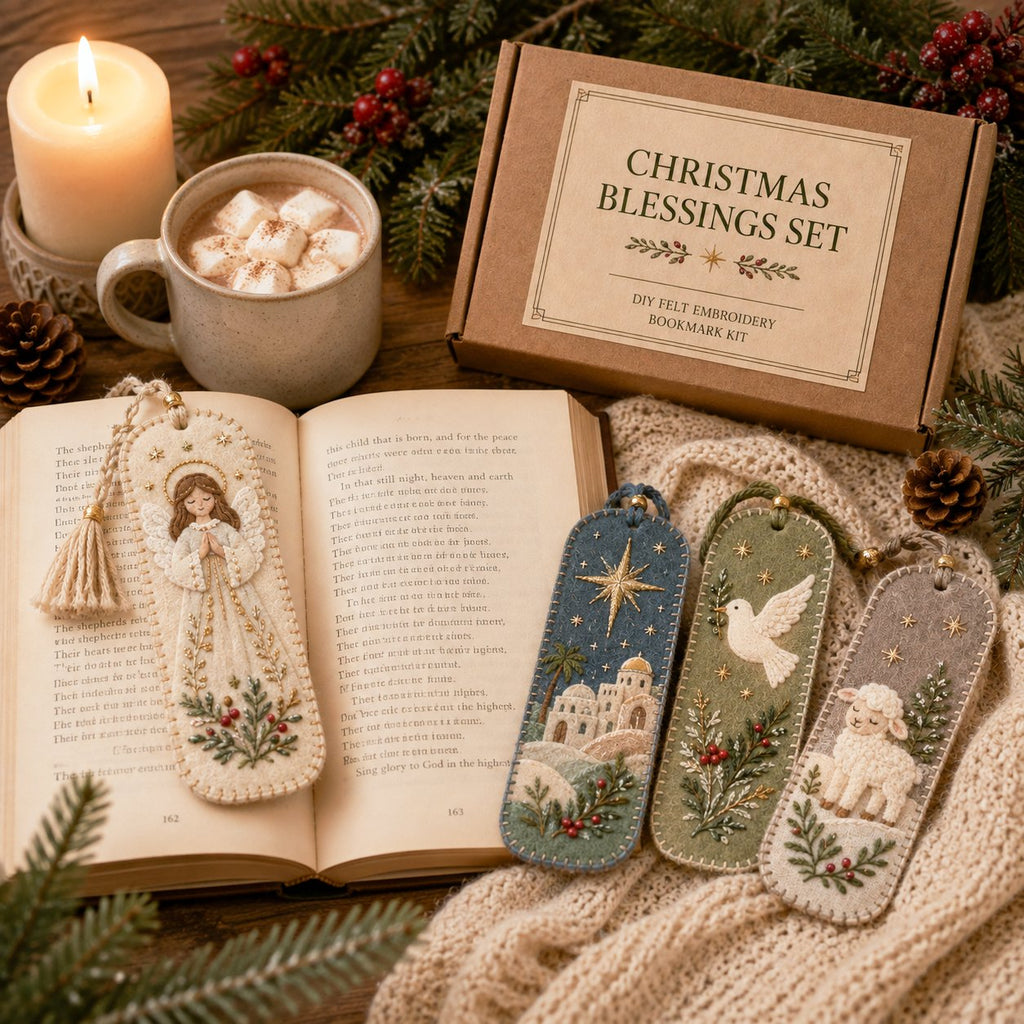 DIY Felt Embroidery Bookmark Kit