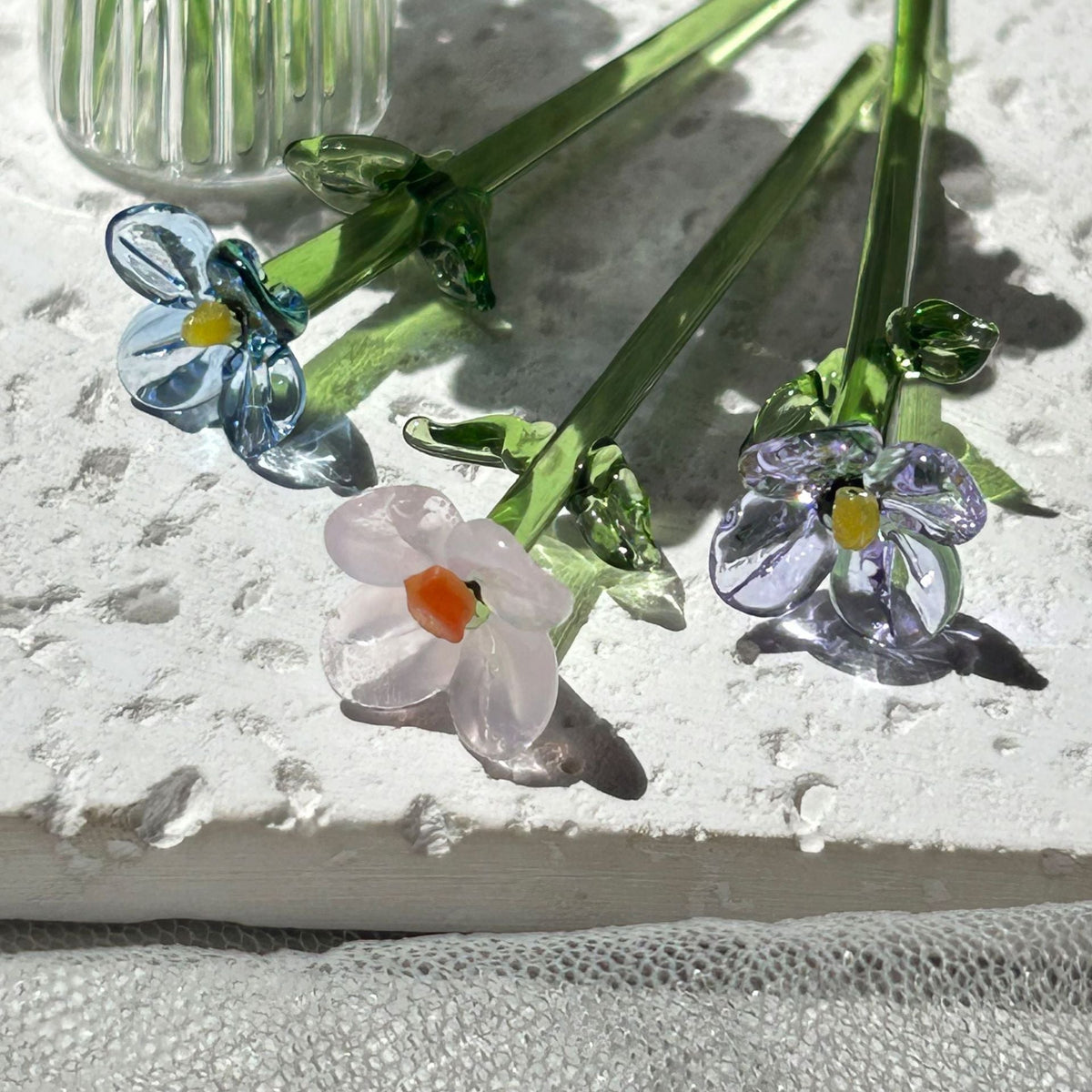 Mini Glass Flower Bouquet