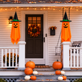 2-Pack Outdoor Halloween Pumpkin Ghost Hanging Decorations for Porch & Yard