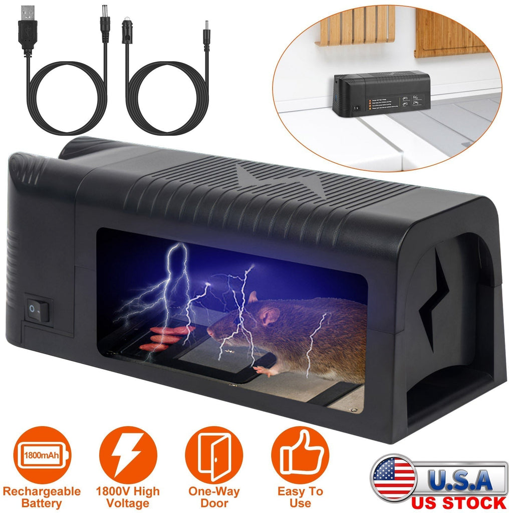 Electric Rat Trap – Rechargeable 1800V Shock Mouse Killer
