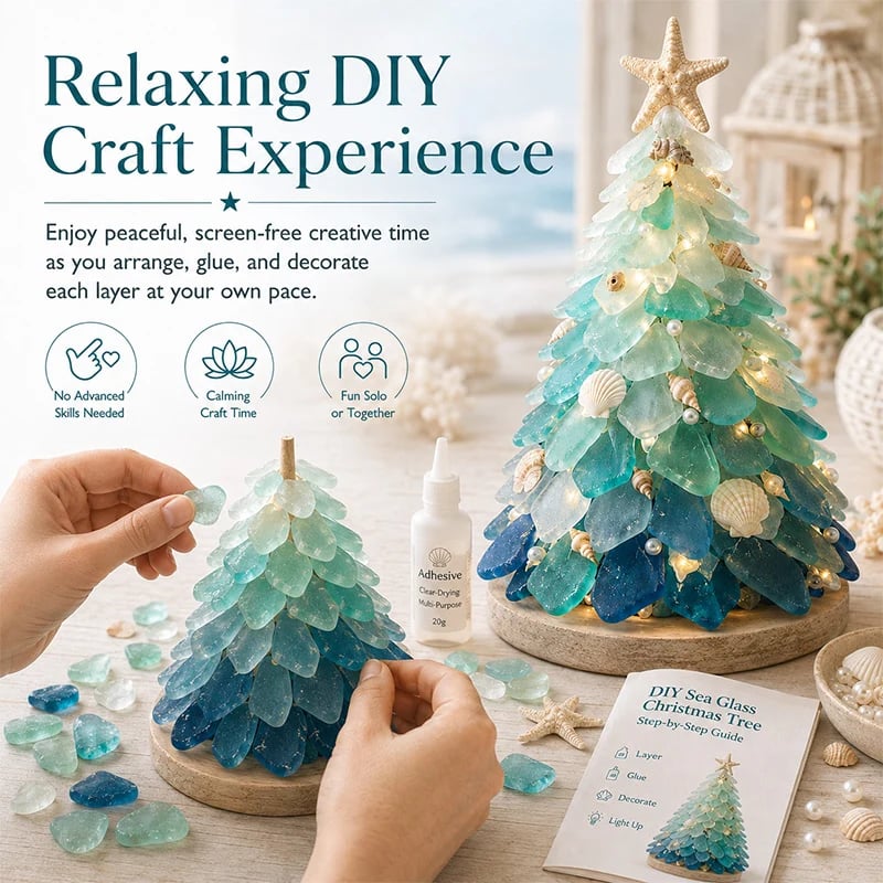 Beginner-Friendly DIY 3D Lighted Sea Glass-Style Art Kit Collection