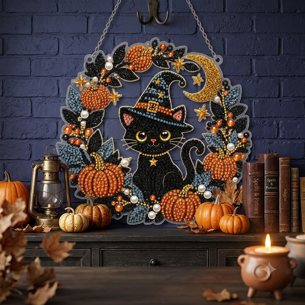 DIY Halloween Diamond Painting Hanging Ornament Kit