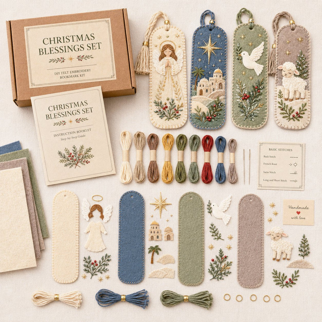 DIY Felt Embroidery Bookmark Kit