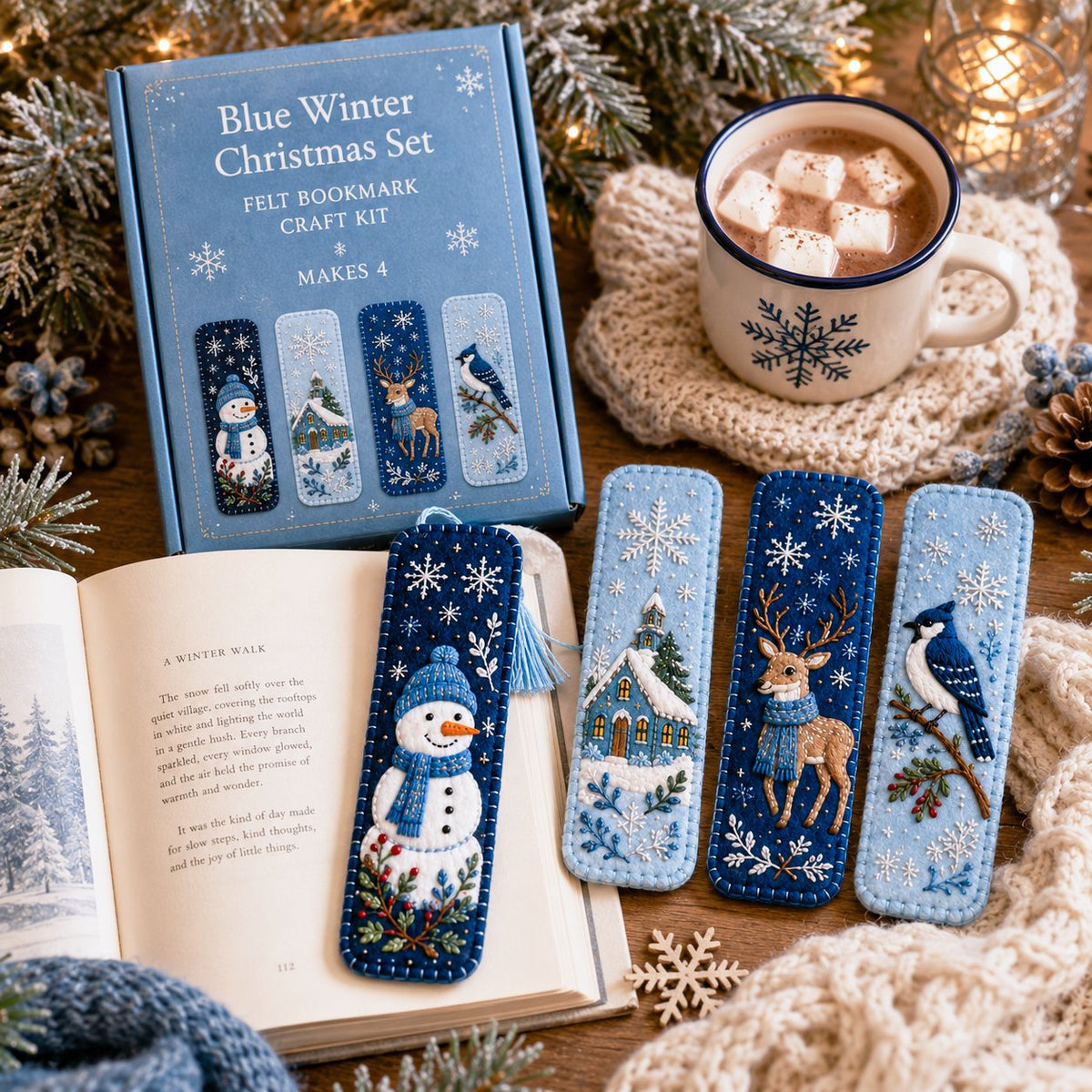 DIY Felt Embroidery Bookmark Kit