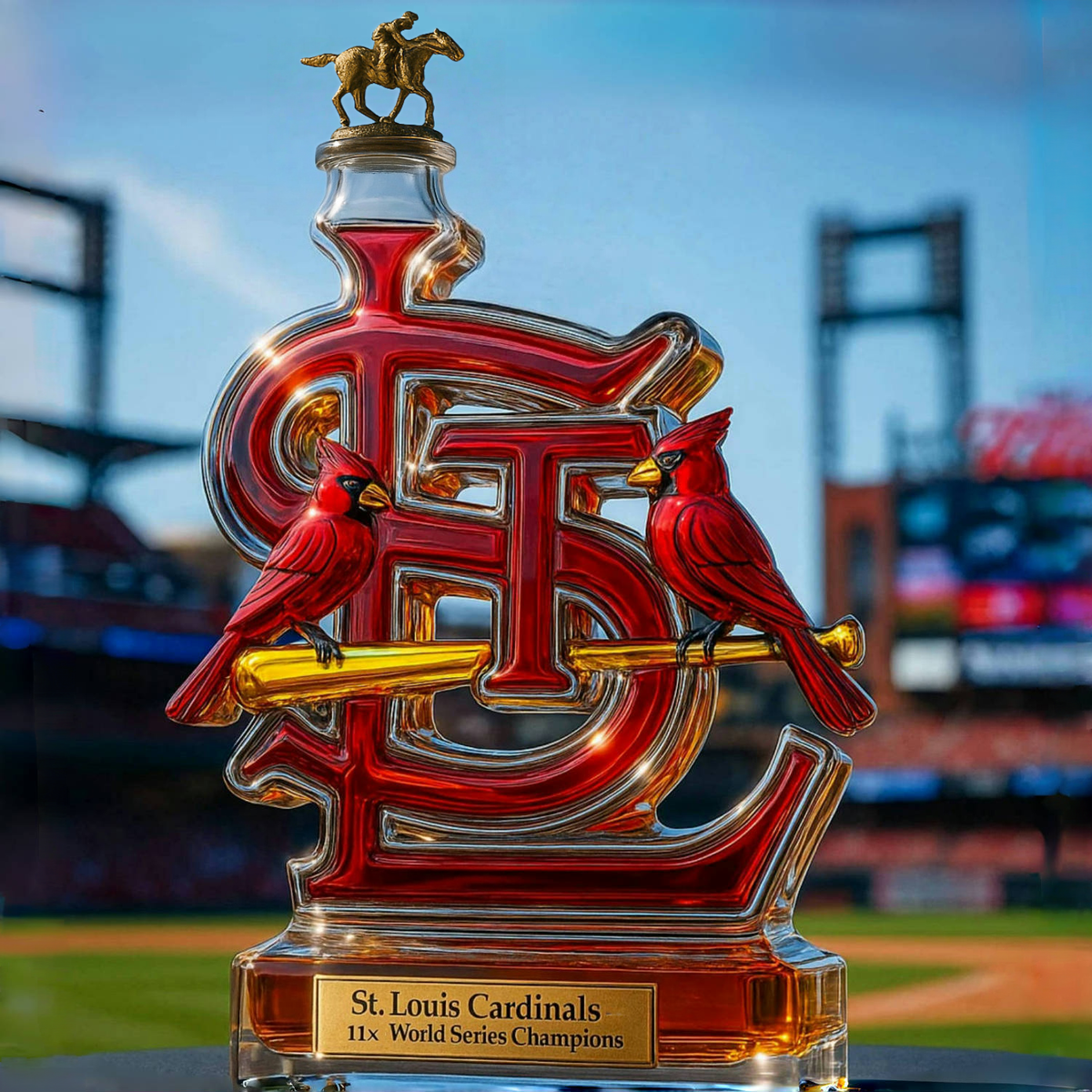 St. Louis Cardinals Whiskey Bottle