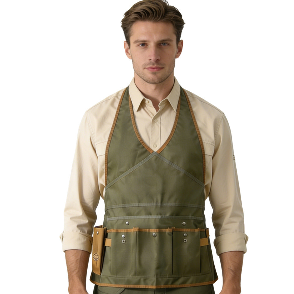 Canvas Garden Tool Apron with Multi Pockets for Gardening and Work