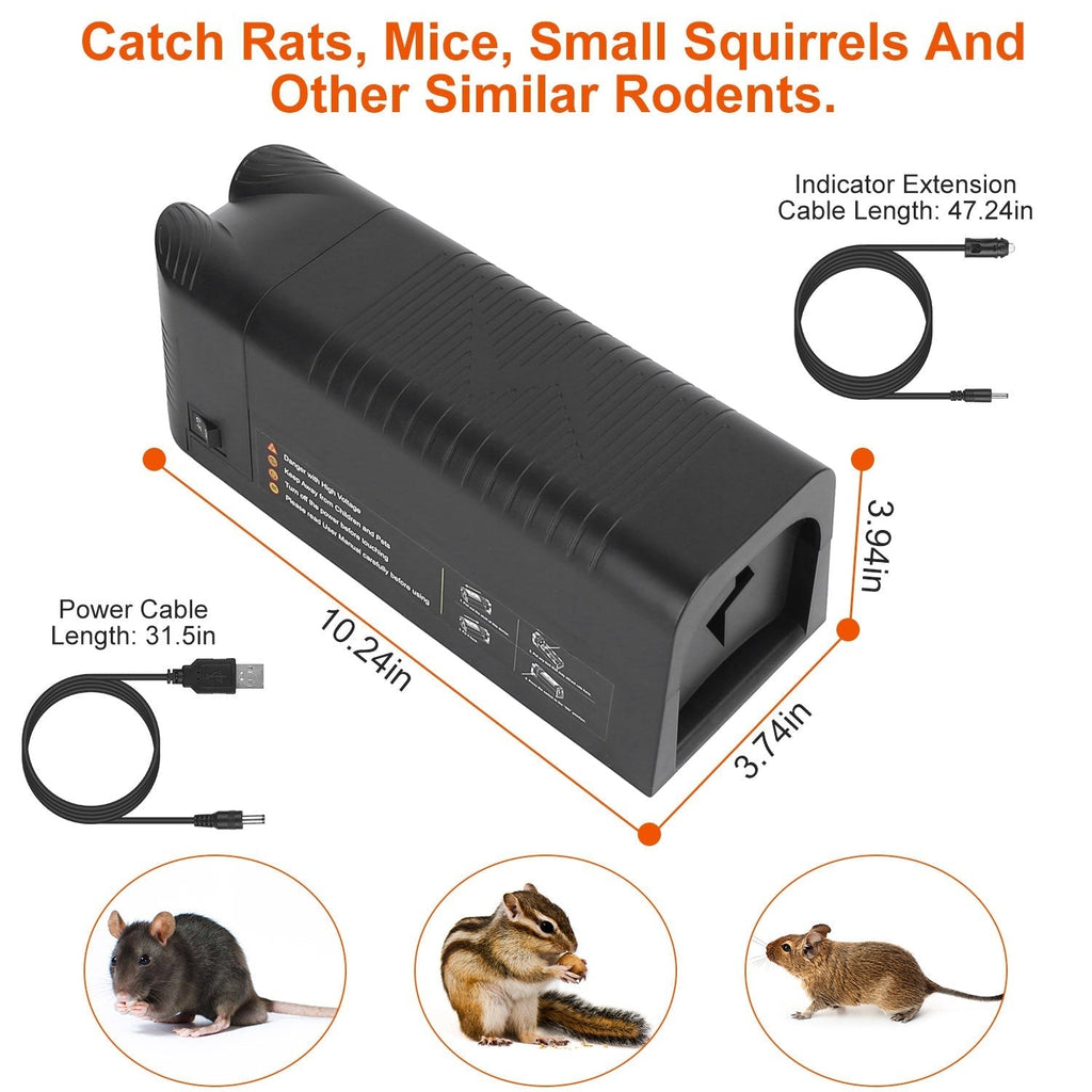 Electric Rat Trap – Rechargeable 1800V Shock Mouse Killer