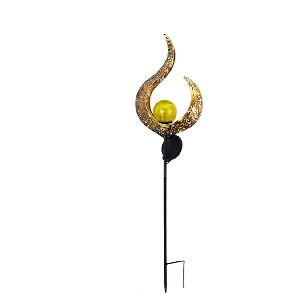 Solar Garden Stake Light with Decorative Pattern for Pathway and Yard