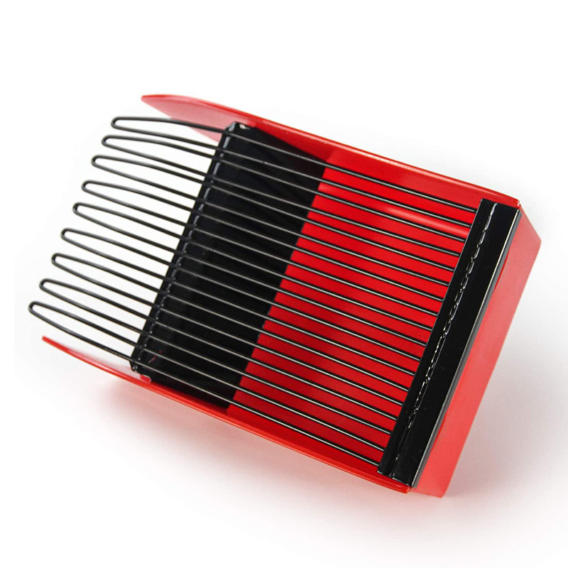 Handheld Berry Picker Comb – Blueberry & Blackberry Rake, Ergonomic Garden Tool (Red)